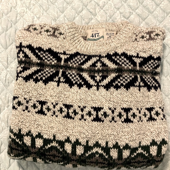 Men’s Cotton Ragg Knit Crewneck Sweater, Size Medium - Picture 3 of 6